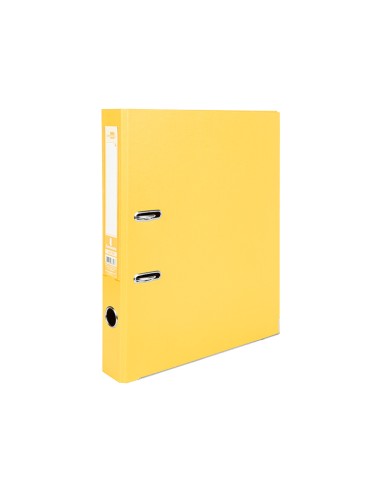 Archivador de palanca liderpapel folio documenta forrado pvc con rado lomo 52 mm amarillo compresor