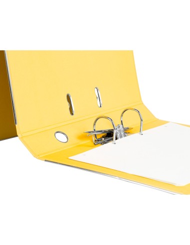 Archivador de palanca liderpapel folio documenta forrado pvc con rado lomo 52 mm amarillo compresor