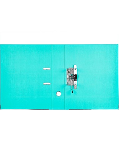 Archivador de palanca liderpapel folio documenta forrado pvc con rado lomo 75 mm verde claro compresor