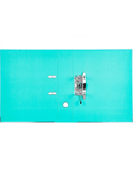 Archivador de palanca liderpapel folio documenta forrado pvc con rado lomo 75 mm verde claro compresor