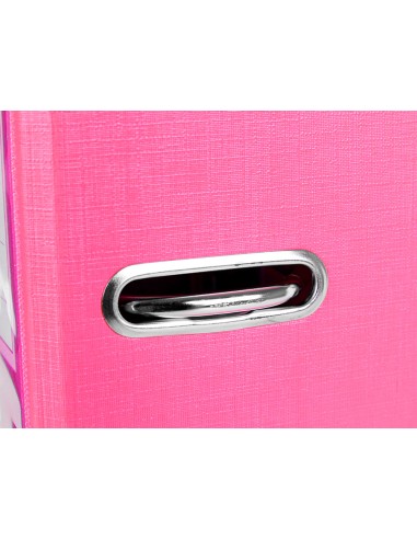 Archivador de palanca liderpapel folio documenta forrado pvc con rado lomo 75 mm rosa compresor metalico