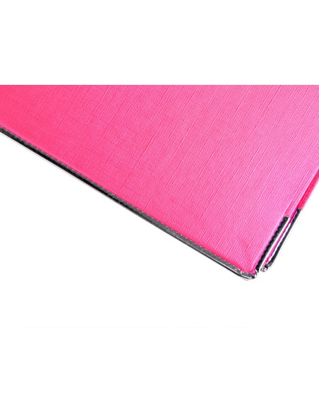 Archivador de palanca liderpapel folio documenta forrado pvc con rado lomo 75 mm rosa compresor metalico