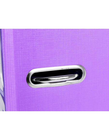 Archivador de palanca liderpapel folio documenta forrado pvc con rado lomo 75 mm lila compresor metalico