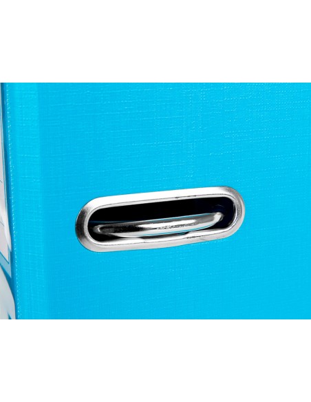 Archivador de palanca liderpapel folio documenta forrado pvc con rado lomo 75 mm celeste compresor metalico