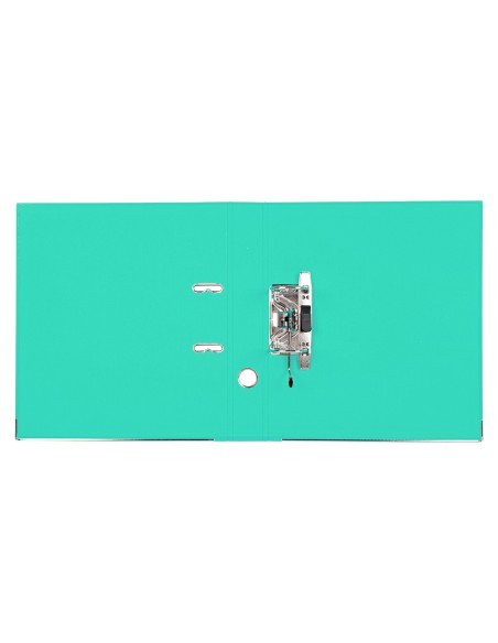 Archivador de palanca liderpapel a4 documenta forrado pvc con rado lomo 52 mm verde claro compresor