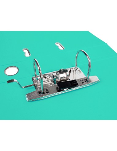 Archivador de palanca liderpapel a4 documenta forrado pvc con rado lomo 52 mm verde claro compresor