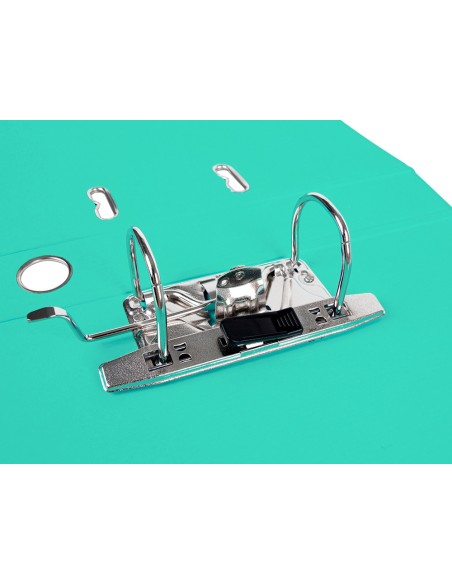 Archivador de palanca liderpapel a4 documenta forrado pvc con rado lomo 52 mm verde claro compresor