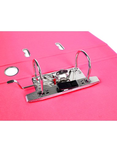 Archivador de palanca liderpapel a4 documenta forrado pvc con rado lomo 52 mm rosa compresor metalico