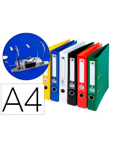 Archivador de palanca liderpapel a4 documenta forrado pvc con rado lomo 75 mm colores surtidos classic