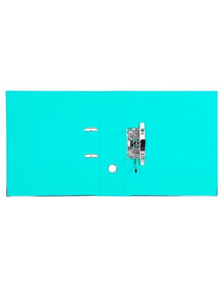 Archivador de palanca liderpapel a4 documenta forrado pvc con rado lomo 75 mm verde claro compresor