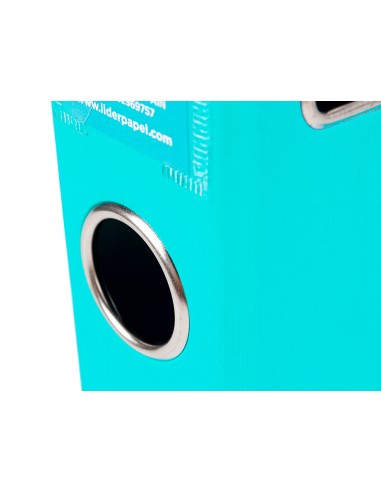 Archivador de palanca liderpapel a4 documenta forrado pvc con rado lomo 75 mm verde claro compresor