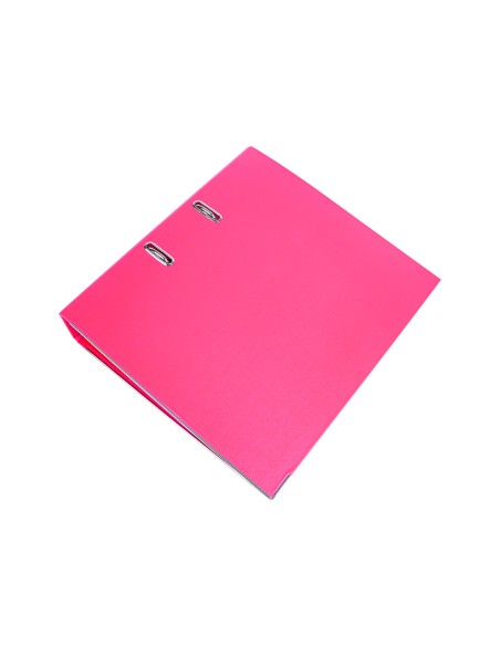Archivador de palanca liderpapel a4 documenta forrado pvc con rado lomo 75 mm rosa compresor metalico