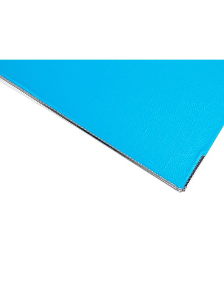 Archivador de palanca liderpapel a4 documenta forrado pvc con rado lomo 75 mm celeste compresor metalico