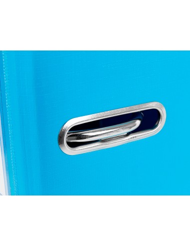 Archivador de palanca liderpapel a4 documenta forrado pvc con rado lomo 75 mm celeste compresor metalico