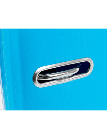 Archivador de palanca liderpapel a4 documenta forrado pvc con rado lomo 75 mm celeste compresor metalico