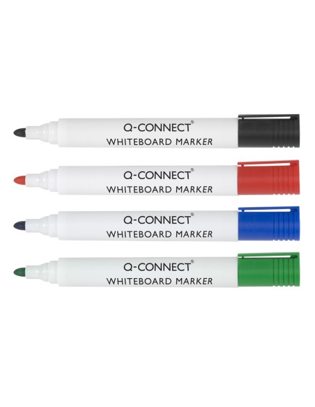 Rotulador q connect pizarra blanca caja 4 colores surtidos punta redonda 3 mm