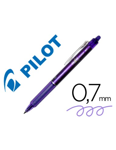 Boligrafo pilot frixion clicker borrable 07 mm color violeta
