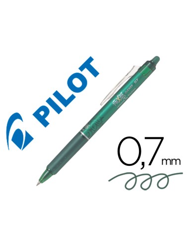 Boligrafo pilot frixion clicker borrable 07 mm color verde claro
