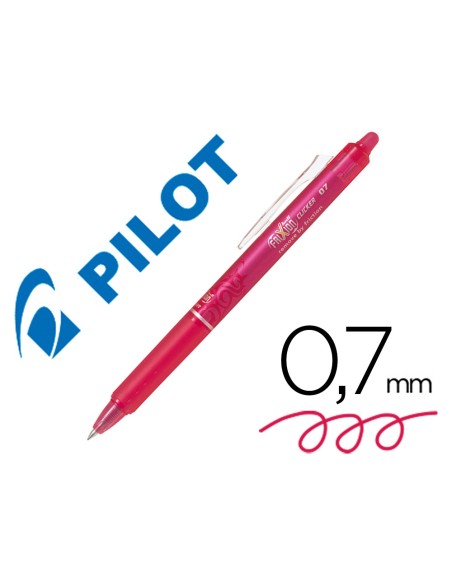 Boligrafo pilot frixion clicker borrable 07 mm color rosa