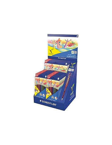 Lapices de colores staedtler noris colour 185 expositor de 20 cajas de 12 colores y 5 cajas de 24 colores