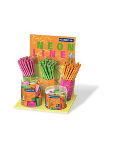 Lapices de grafito staedtler wopex neon ecologico expositor de 120 unidades