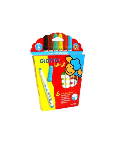 Rotulador giotto super bebe caja de 6 colores surtidos