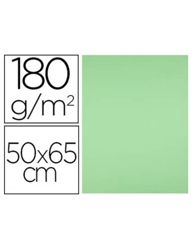 Cartulina liderpapel 50x65 cm 180g m2 verde hierba paquete de 25 hojas