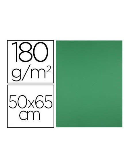 Cartulina liderpapel 50x65 cm 180g m2 verde navidad paquete de 25 hojas