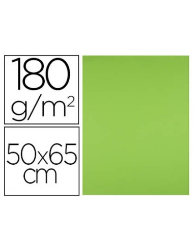 Cartulina liderpapel 50x65 cm 180g m2 verde pistacho paquete de 25 hojas