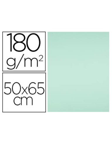 Cartulina liderpapel 50x65 cm 180g m2 verde paquete de 25 hojas