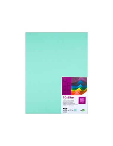 Cartulina liderpapel 50x65 cm 180g m2 verde paquete de 25 hojas