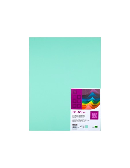 Cartulina liderpapel 50x65 cm 180g m2 verde paquete de 25 hojas