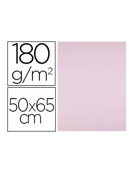 Cartulina liderpapel 50x65 cm 180g m2 rosa paquete de 25 hojas