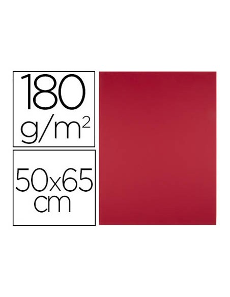 Cartulina liderpapel 50x65 cm 180g m2 rojo navidad paquete de 25 hojas