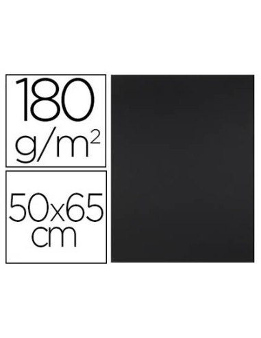 Cartulina liderpapel 50x65 cm 180g m2 negro paquete de 25 hojas
