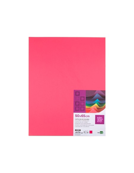 Cartulina liderpapel 50x65 cm 180g m2 fucsia paquete de 25 hojas