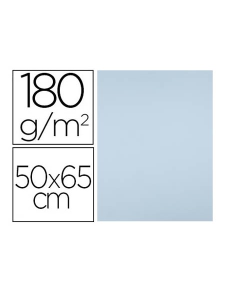 Cartulina liderpapel 50x65 cm 180g m2 azul paquete de 25 hojas