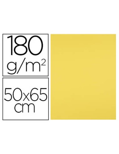 Cartulina liderpapel 50x65 cm 180g m2 amarillo limon paquete de 25 hojas