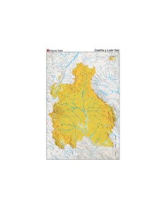Mapa mudo color din a4 castilla leon fisico