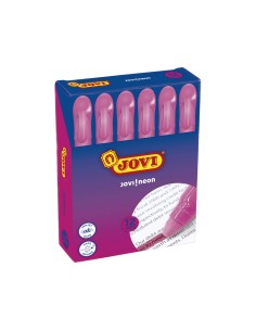 Marcador de cera gel jovi fluorescente rosa caja de 12 unidades