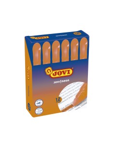 Marcador de cera gel jovi fluorescente naranja caja de 12 unidades