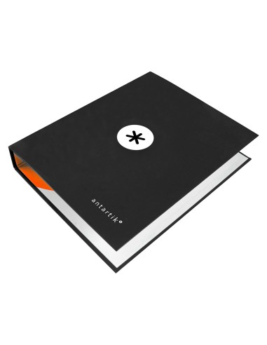 Carpeta 4 anillas 40 mm mixtas antartik a4 forrada color negro