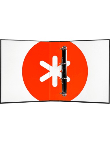 Carpeta 4 anillas 40 mm mixtas antartik a4 forrada color negro