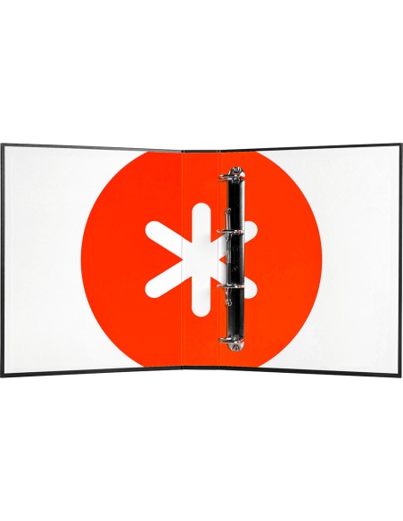 Carpeta 4 anillas 40 mm mixtas antartik a4 forrada color negro