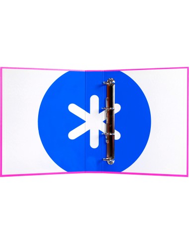 Carpeta 4 anillas 40 mm mixtas antartik a4 forrada color rosa
