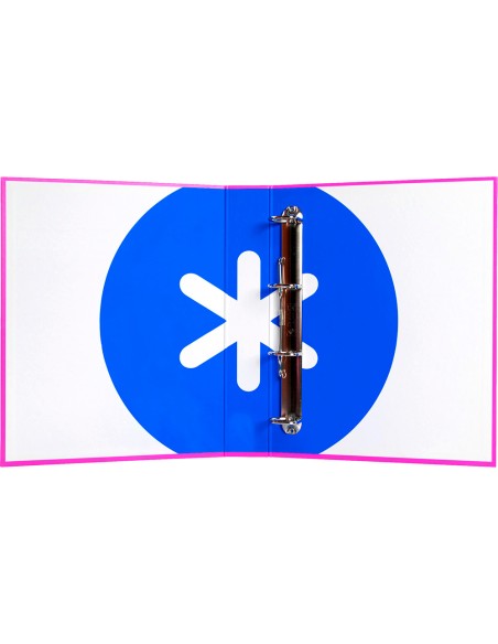 Carpeta 4 anillas 40 mm mixtas antartik a4 forrada color rosa