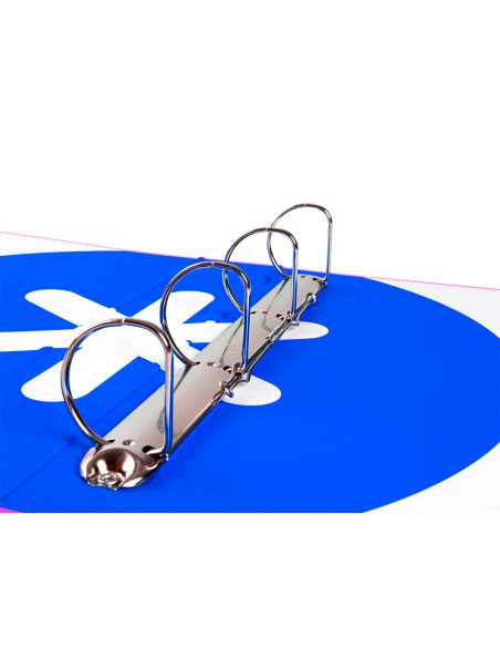 Carpeta 4 anillas 40 mm mixtas antartik a4 forrada color rosa