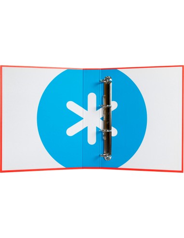 Carpeta 4 anillas 40 mm mixtas antartik a4 forrada color rojo