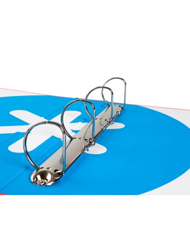 Carpeta 4 anillas 40 mm mixtas antartik a4 forrada color rojo