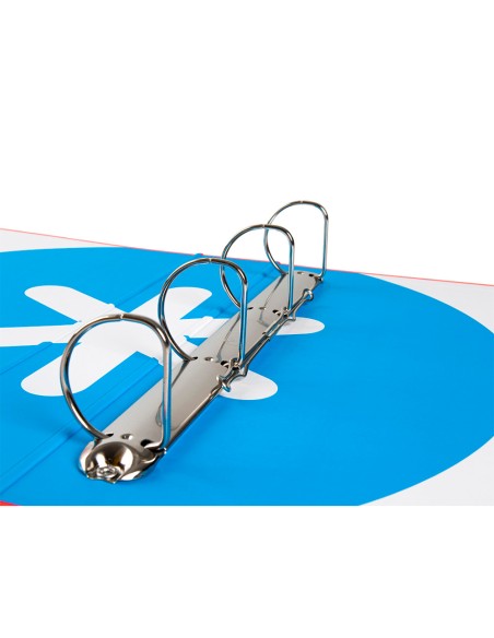 Carpeta 4 anillas 40 mm mixtas antartik a4 forrada color rojo